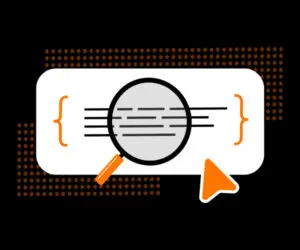 magnifying glass viewing fake copy