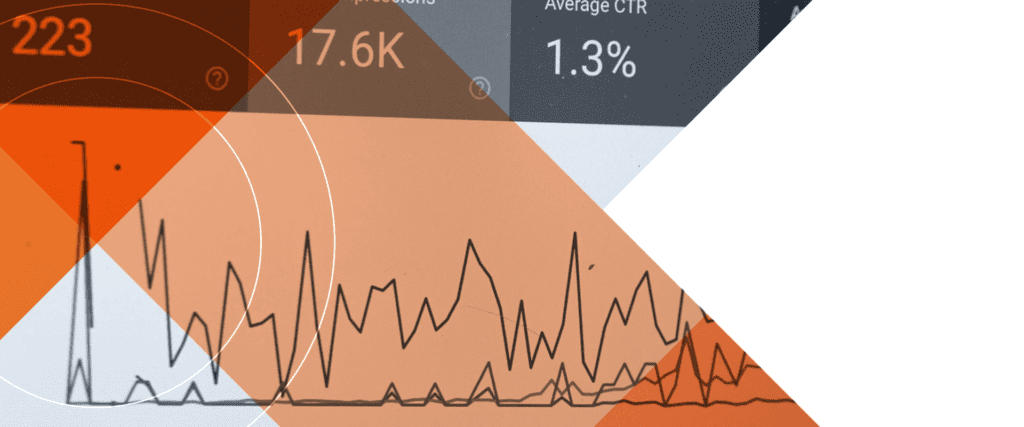 A picture of a graph on a computer screen that shows the number of clicks, impressions, clickthrough rate, and average position of a website