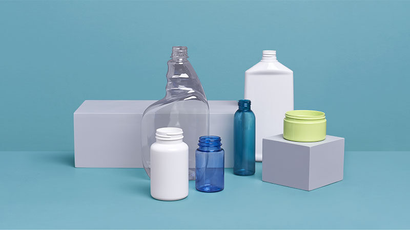 Collection of plastic bottles