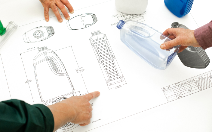 Drawings of bottle designs