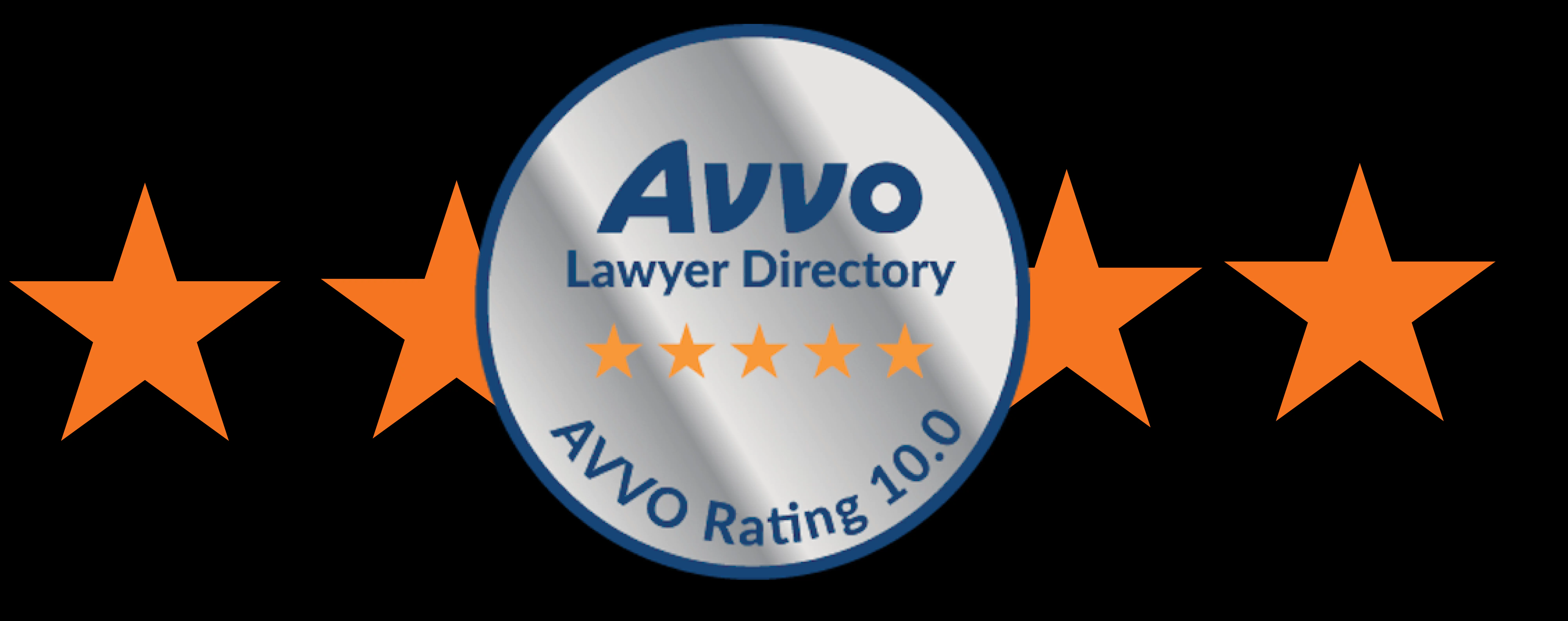 avvo logo with stars in the background