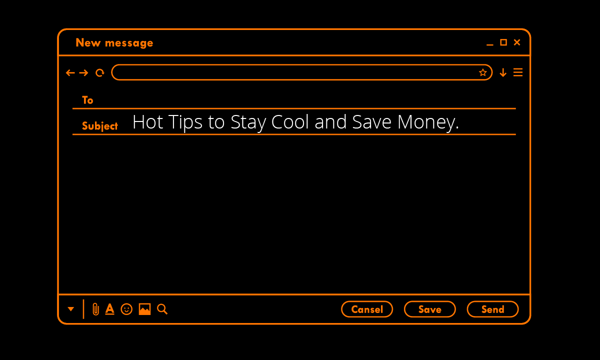email mocked up with a subject line 