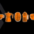 A series of different coffee pots in TG orange