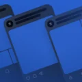 Stylized illustration of three smartphone screens in dark blue tones representing social media feeds, symbolizing different post layouts for law firm marketing.