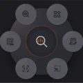Circular infographic showing six core components of SEO surrounding a central analytics icon, representing keyword research, on-page SEO, content creation, off-page SEO, technical SEO, and user experience.