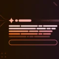 Abstract illustration showing lines of glowing orange and pink data flowing through a central hub, symbolizing AI processing or data synthesis, on a dark geometric background.