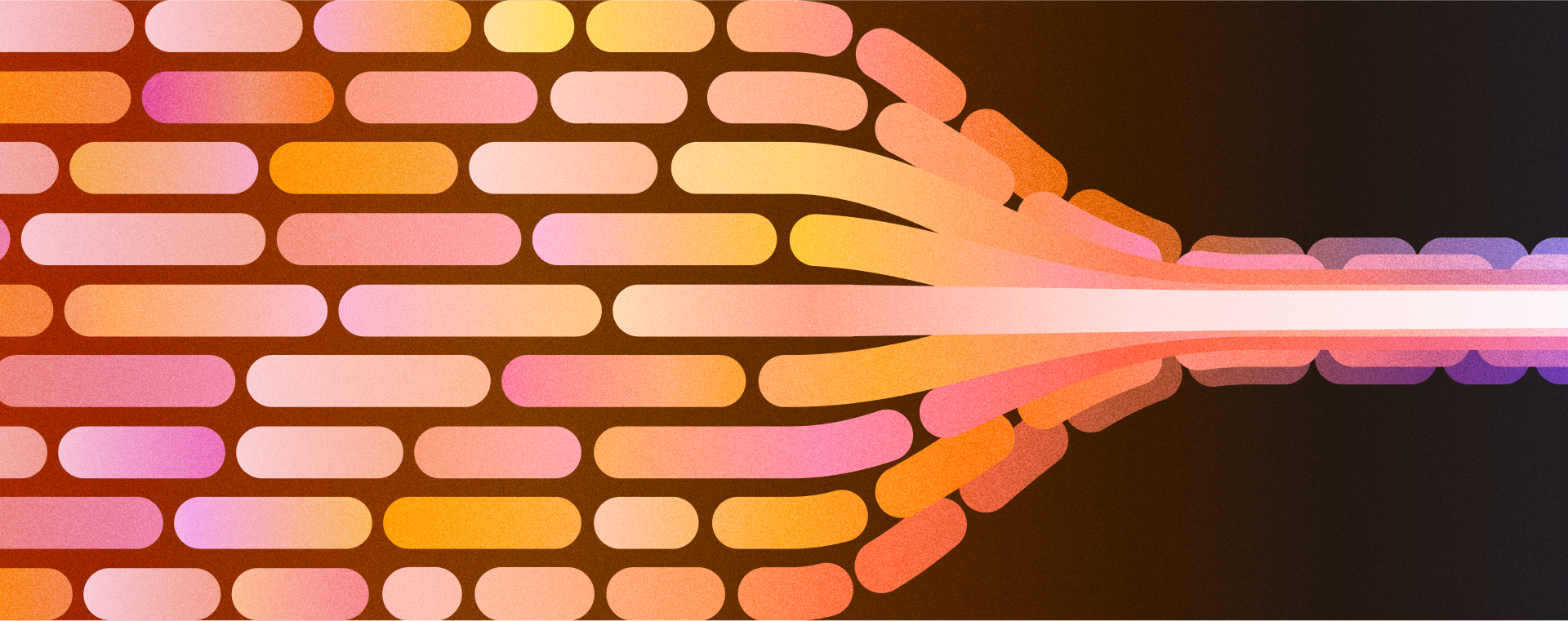 Brightly colored aggregator funnel