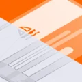 Abstract image combining UI and UX themes with orange and gray tones. Overlapping geometric shapes and partial text create a modern, tech-inspired feel.