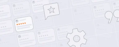 Illustration showing Google review cards, star ratings, and review management icons representing changes to Google reviews