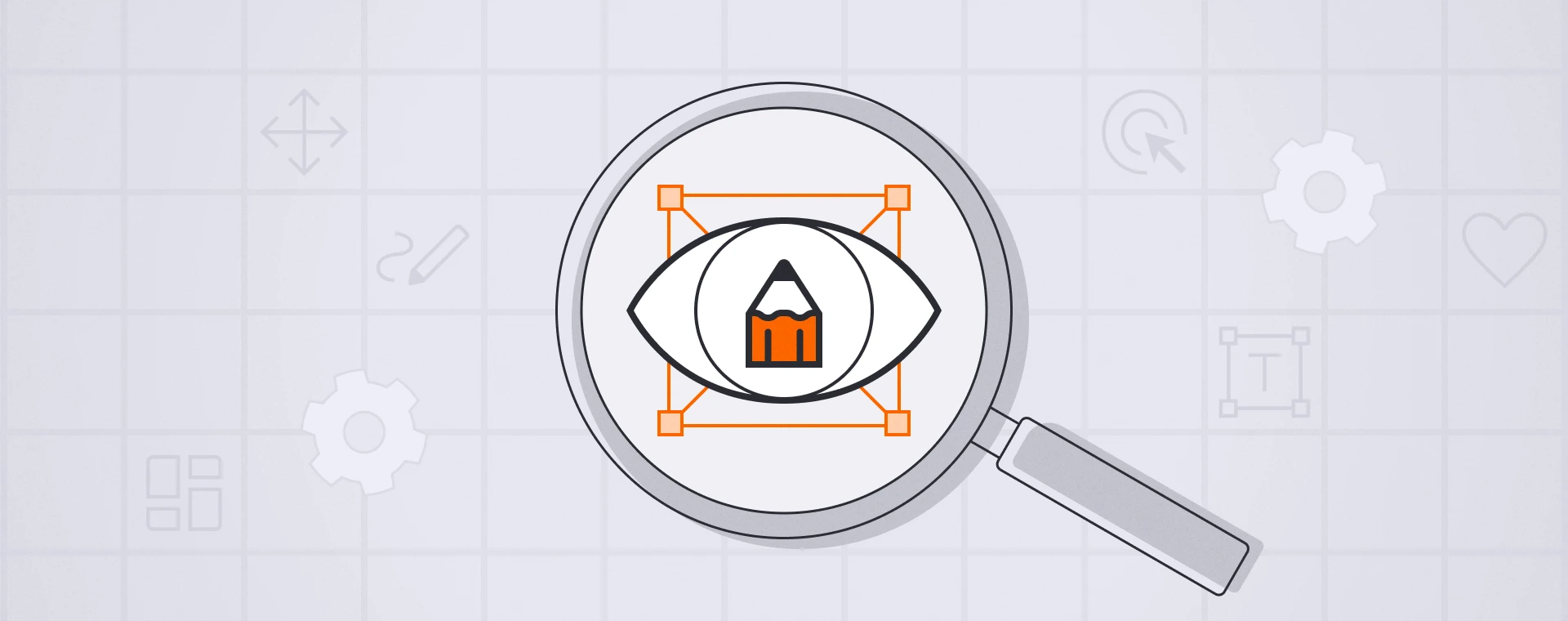 Illustration of SEO-focused web design showing content visibility, layout structure, and user experience under analysis