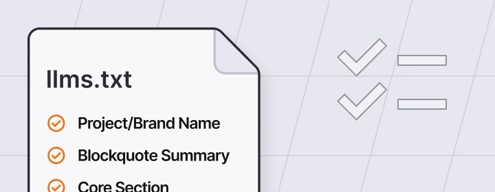 Example of a llms.txt file highlighting key elements like project name, summary, and core content sections
