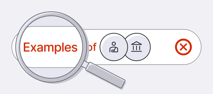 Illustration showing keyword example validation for personal injury SEO with magnifying glass and search query elements